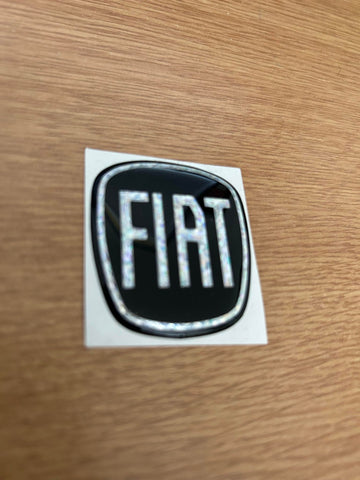 Fiat 500 3D Steering Wheel Gel Badge, Glitter, Chrome & Reflective Colours