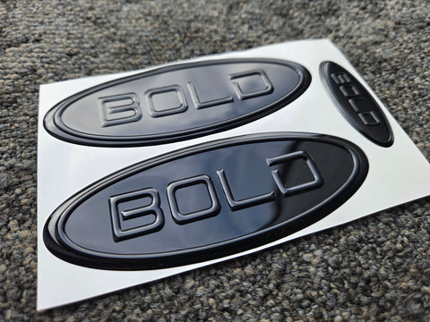 3D BOLD/LETTERING for TRANSIT, RANGER & EDGE MODELS Gel Badges FULL SET