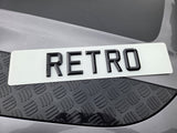 Retro Road Legal Number Plates