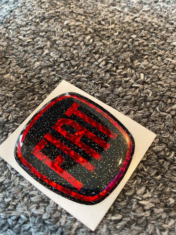 Fiat 500 Gel Badges ALL GLITTER Steering Wheel only