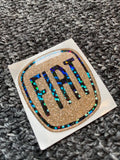 Fiat 500 Gel Badges ALL GLITTER Steering Wheel only