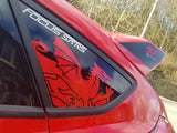 Focus Mk3 rear quarter window flag decal