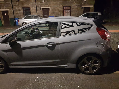 Fiesta Mk7 / Mk7.5 rear quarter window flag decal