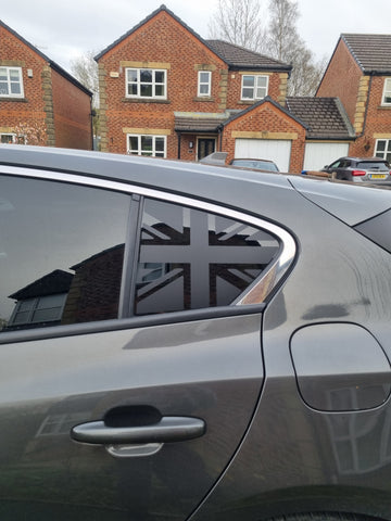 Focus Mk4 rear quarter window flag decal