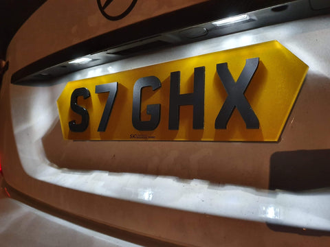 Diamond Shape Laser Cut Acrylic Road Legal Number Plates
