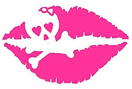 Skull & Lips decal