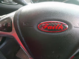 Steering Wheel Badge CARBON Background