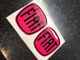 Fiat 500 Gel Badges. (Front & Rear)