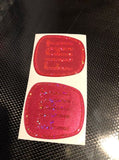 Fiat 500 Gel Badges ALL GLITTER Front And Back only