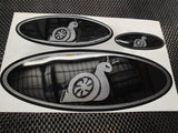 Custom Design Gel Badges - Chrome & Glitter colours Full Set
