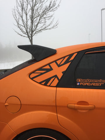 Focus Mk2 5 Door rear quarter window flag decal