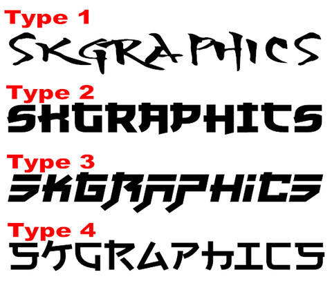 SK Graphic Japanese Style Decals - 25cm